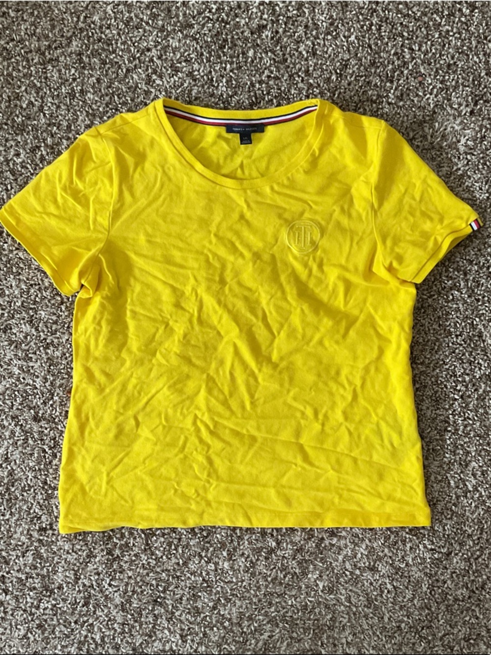 Tommy Hilfiger Bright Yellow Short Sleeve Crewneck Tee